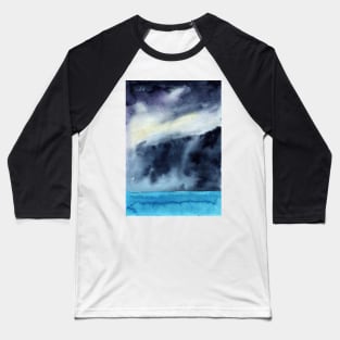 Watercolor landscape sky clouds Baseball T-Shirt